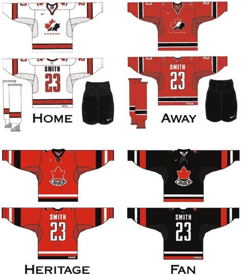 team canada hockey jersey history