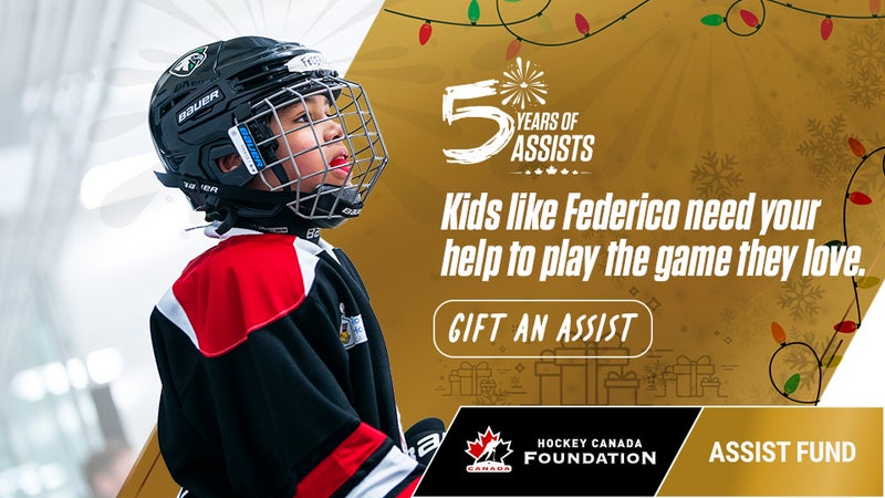 Help young Canadians get on the ice and enjoy the game they love!