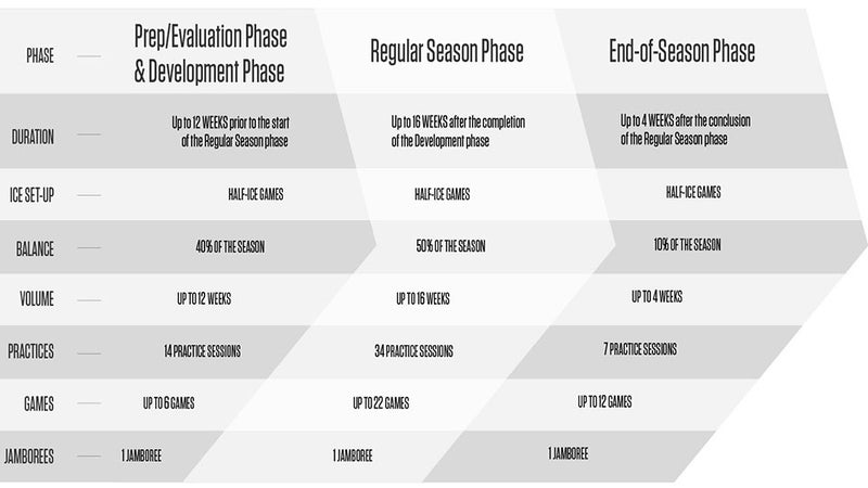 U9 hockey seasonal structure - Option 1