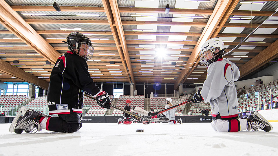 Mini jeu de hockey – L'avant gardiste