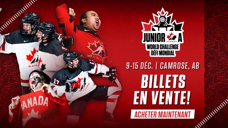 Voyez les 10 matchs du Défi mondial junior A pour seulement 140 $!