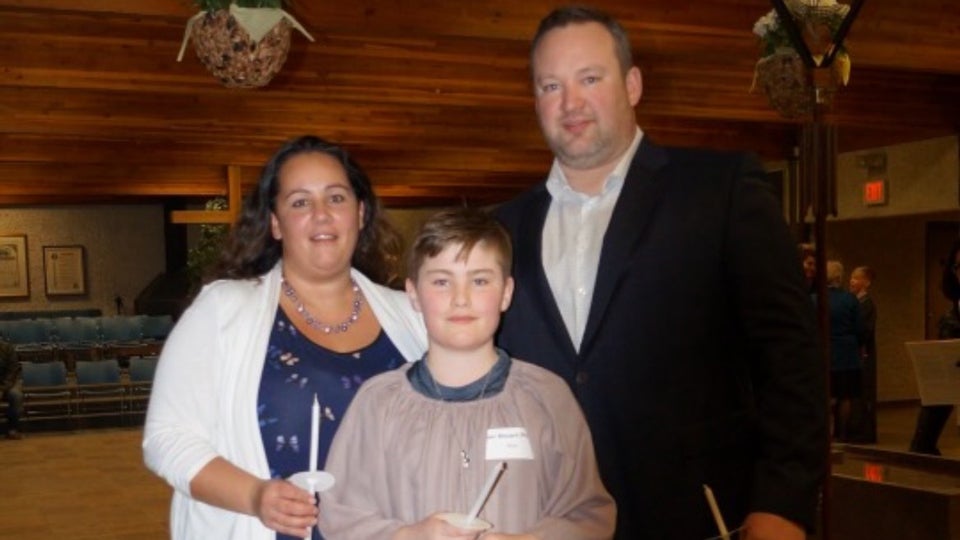 Tao with his aunt Tasha and uncle Scott