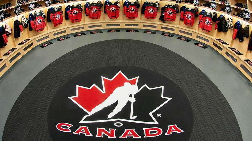 Team Canada locker room
