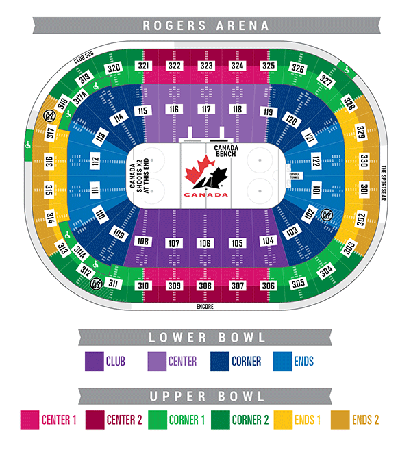 2019 World Juniors seat map Vancouver