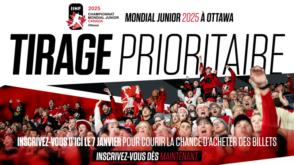 Tirage Prioritaire Pour Le Championnat Mondial Junior 2025 De L’IIHF ...