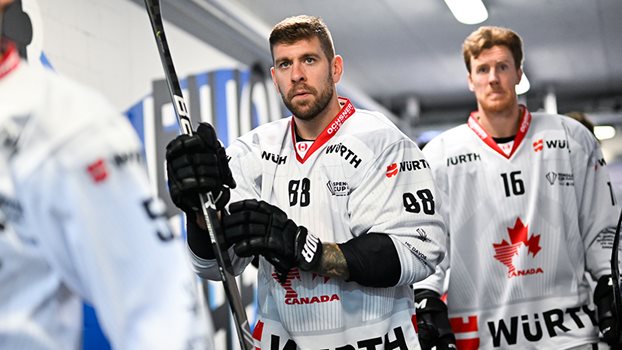 Canada’s Chris DiDomenico at the 2023 Spengler Cup.  