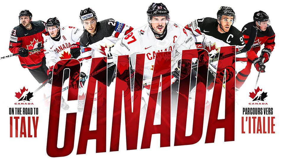 Sam Reinhart, Nathan MacKinnon, Brayden Point, Sidney Crosby Connor McDavid and Cale Makar.